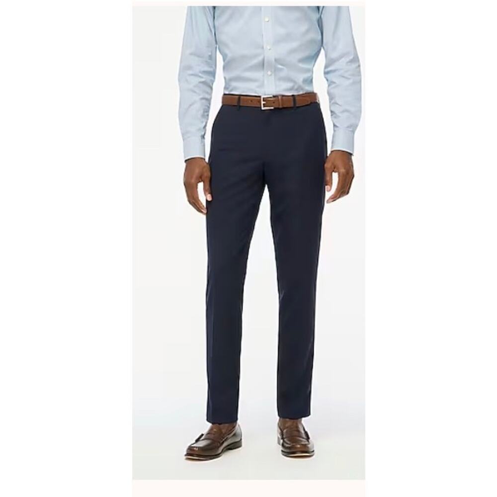 J.Crew Mens Thompson Pant Size 29x32 Navy Blue Wool Blend Four Season NWT #571